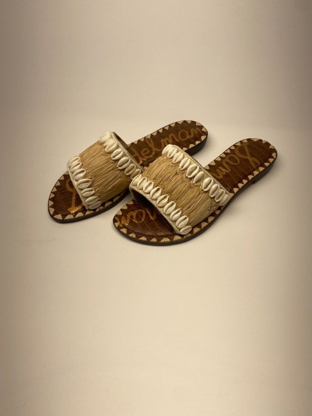 Sam Edelman Womens Gale Seashell Ivory Sandal Sz 7.5
